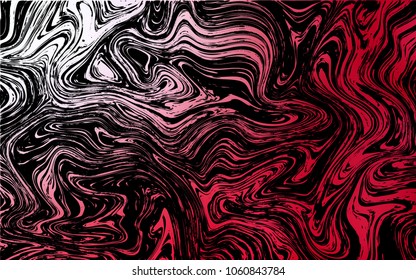 Dark Red vector background with liquid shapes. Geometric illustration in marble style with gradient.  A completely new memphis design for your business.