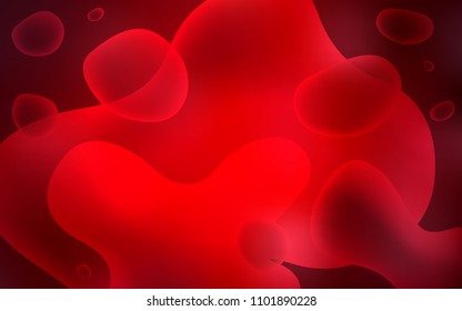 Dark Red vector background with liquid shapes. Shining illustration, which consist of blurred lines, circles. The best blurred design for your business.