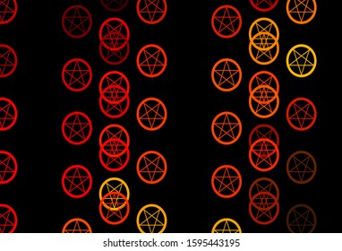 Dark Red vector background with occult symbols. Abstract illustration with gothic gradient shapes. Design for magic, spiritual events.
