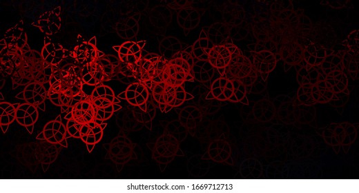 Dark Red Vector Background Occult Symbols Stock Vector (Royalty Free ...