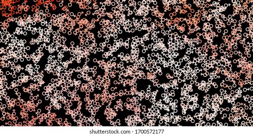 Dark Red vector background with occult symbols. Illustration with magical signs of spiritual power. Design for magic, spiritual events.