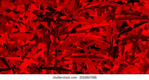 Fondo vectorial rojo oscuro con formas poligonales. Ilustración abstracta sobresaliente con una gama de triángulos coloridos. Patrón de fondo de pantalla.