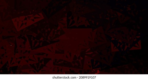 Fondo vectorial rojo oscuro con formas poligonales. Formas triangulares con gradiente colorido en estilo abstracto. Diseño para sus fondos de escritorio.