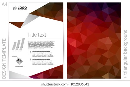 Dark Red vector  background for presentations. Abstract booklet on colored background with gradient. Pattern for beautiful business cards, folders.