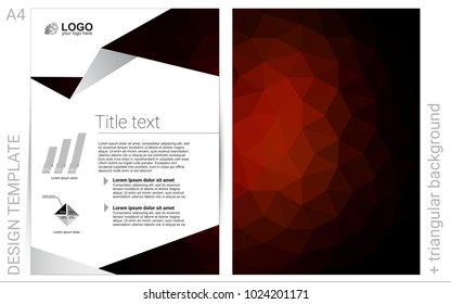 Dark Red vector  background for presentations. Glitter abstract design concept with text box. Pattern for ads, leaflets, labels of your business.