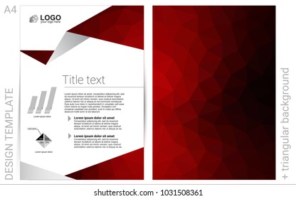 Dark Red vector  background for presentations. Booklet with textbox on colorful abstract background. New design for a poster, banner of your website.
