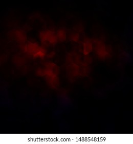 Dark Red vector background with set of hexagons. Glitter abstract illustration in hexagonal style. Pattern for landing pages.