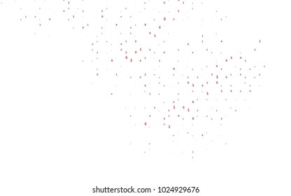Dark Red vector background with signs of numerals. Modern geometrical illustration with numerals. Best design for your ad, poster, banner of math college.