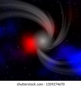 Dark Red vector background with small and big stars. Decorative illustration with stars on abstract template. Pattern for new year ad, booklets.