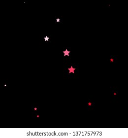 Dark Red vector background with small and big stars. Colorful illustration in abstract style with gradient stars. Best design for your ad, poster, banner.