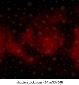 Dark Red vector background with small and big stars. Decorative illustration with stars on abstract template. Pattern for new year ad, booklets.