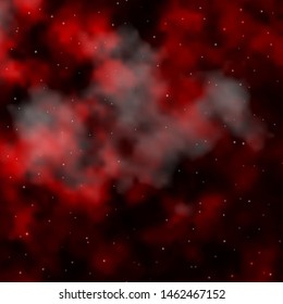 Dark Red vector background with small and big stars. Colorful illustration with abstract gradient stars. Pattern for websites, landing pages.