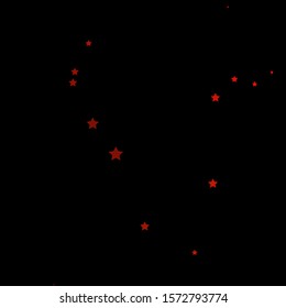 Dark Red vector background with small and big stars. Colorful illustration in abstract style with gradient stars. Design for your business promotion.