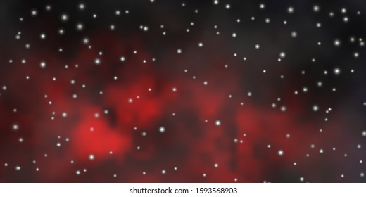 Dark Red vector background with small and big stars. Colorful illustration with abstract gradient stars. Best design for your ad, poster, banner.