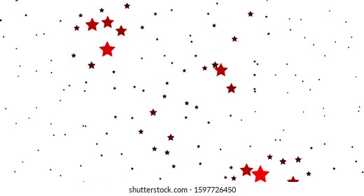 Dark Red vector background with small and big stars. Modern geometric abstract illustration with stars. Theme for cell phones.