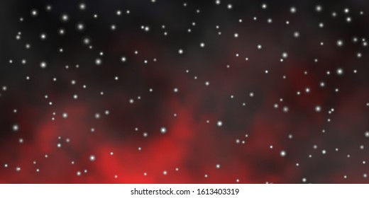 Dark Red vector background with small and big stars. Blur decorative design in simple style with stars. Design for your business promotion.