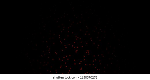 Dark Red vector background with small and big stars. Decorative illustration with stars on abstract template. Pattern for wrapping gifts.