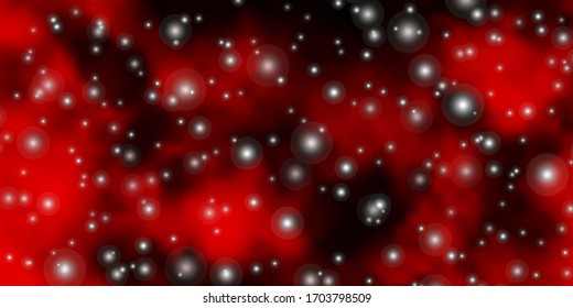 Dark Red vector background with small and big stars. Modern geometric abstract illustration with stars. Theme for cell phones.