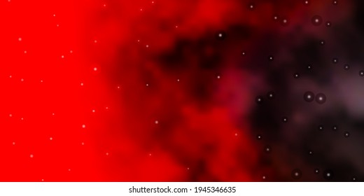 Dark Red vector background with small and big stars. Shining colorful illustration with small and big stars. Design for your business promotion.