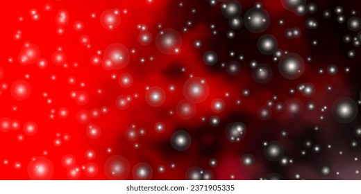 Dark Red vector background with small and big stars. Blur decorative design in simple style with stars. Pattern for websites, landing pages.