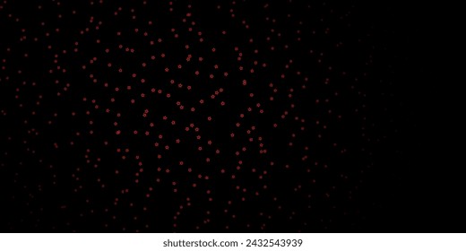 Dark Red vector background with small and big stars. Shining colorful illustration with small and big stars. Best design for your ad, poster, banner.