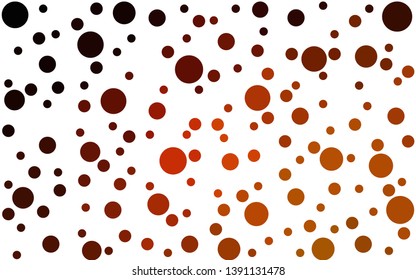 Dark Red vector  background with spots. Beautiful colored illustration with blurred circles in nature style. Design for your business advert.