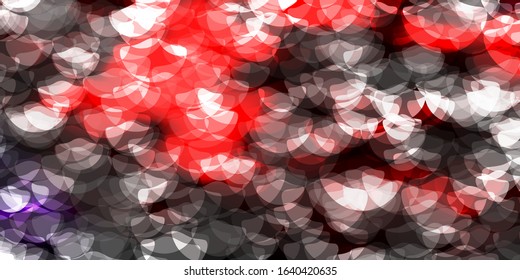 Dark Red vector background with spots. Glitter abstract illustration with colorful drops. New template for a brand book.