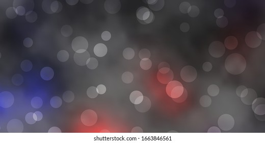 Dark Red vector background with spots. Modern abstract illustration with colorful circle shapes. Pattern for wallpapers, curtains.