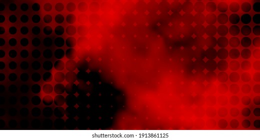 Dark Red vector background with spots. Glitter abstract illustration with colorful drops. Pattern for booklets, leaflets.