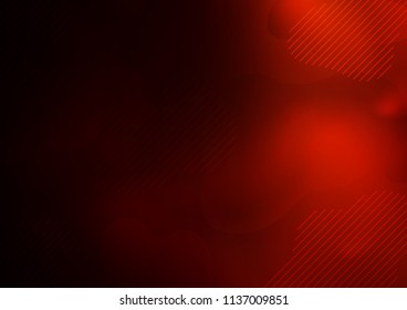 Dark Red vector background with straight diagonal lines over organic shapes. Shining colored illustration with narrow lines. The pattern can be used for websites.