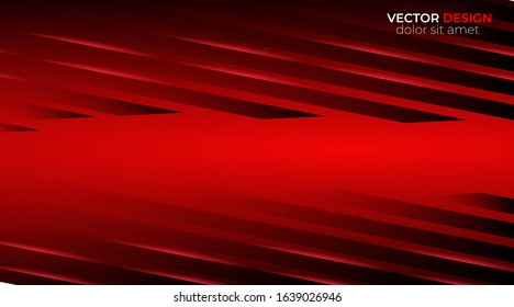 Dark Red vector background with straight lines and light in the middle