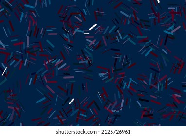 Dark red vector background with straight lines. Glitter abstract illustration with colored sticks. Pattern for ads, posters, banners.