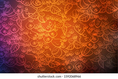 Dark Red vector background with tasty food. Beautiful colored illustration with food in doodle style. Pattern for ad, booklets, leaflets of restaurants.