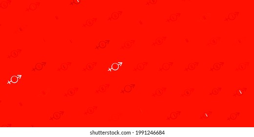 Dark Red vector background with woman symbols. Abstract illustration with a depiction of women power. Elegant design for wallpapers.