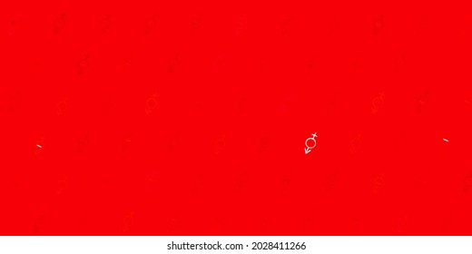 Dark Red vector background with woman symbols. Abstract illustration with a depiction of women power. Simple design for your web site.
