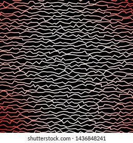 Dark Red vector background with wry lines. Illustration in abstract style with gradient curved.  Pattern for booklets, leaflets.