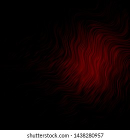 Dark Red vector background with wry lines. Abstract gradient illustration with wry lines. Best design for your ad, poster, banner.