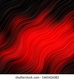 Dark Red vector background with wry lines. Bright sample with colorful bent lines, shapes. Pattern for busines booklets, leaflets
