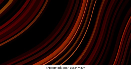 Dark Red vector background with wry lines. Abstract illustration with bandy gradient lines. Design for your business promotion.