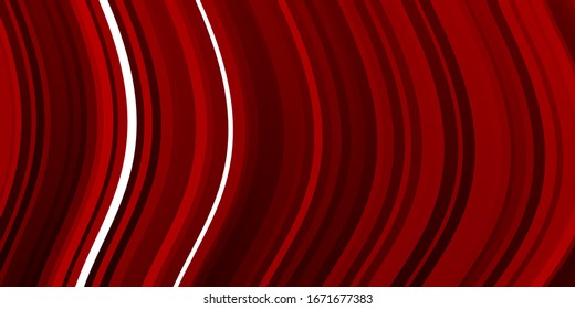 Dark Red vector background with wry lines. Brand new colorful illustration with bent lines. Pattern for booklets, leaflets.