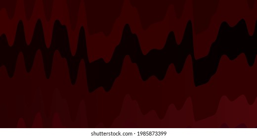 Dark Red vector background with wry lines. Colorful geometric sample with gradient curves.  Best design for your posters, banners.
