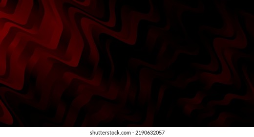 Dark Red vector background with wry lines. Gradient illustration in simple style with bows. Best design for your ad, poster, banner.