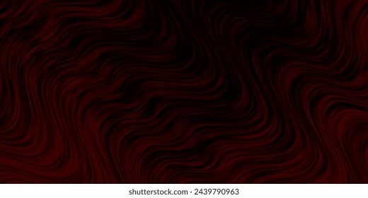 Dark Red vector background with wry lines. Illustration in halftone style with gradient curves. Best design for your posters, banners.