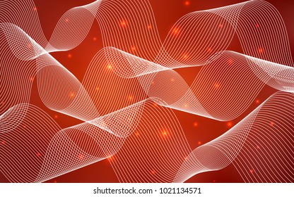 Dark Red vector background with xmas confetti. Confetti on blurred abstract background with colorful gradient. The pattern can be used for carnival, festival leaflets.