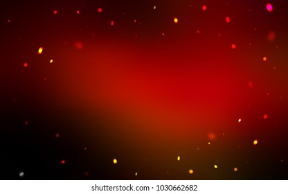 Dark Red vector background with xmas snowflakes. Glitter abstract illustration with crystals of ice. New year design for your ad, poster, banner.