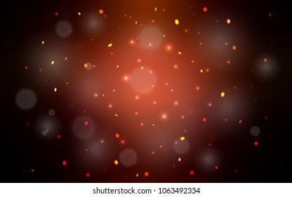 Dark Red vector background with xmas snowflakes. Decorative shining illustration with snow on abstract template. The pattern can be used for new year leaflets.