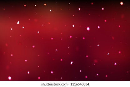 Dark Red vector background with xmas snowflakes. Blurred decorative design in xmas style with snow. The pattern can be used for new year leaflets.