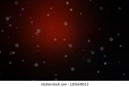 Dark Red vector background with xmas snowflakes. Shining colored illustration with snow in christmas style. New year design for your business advert.