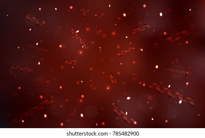 Dark Red vector background with xmas confetti. Blurred decorative design in anniversary style with confetti. The template can be used as a background for postcards.