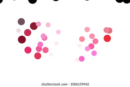 Dark Red vector banner with circles, spheres. Abstract spots. Background of Art bubbles in halftone style with colored gradient.